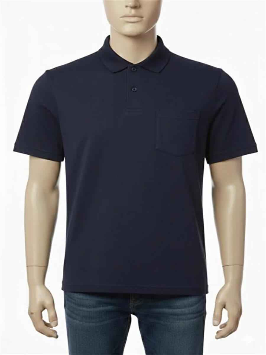 Yazlık Polo Yaka Penye Tshirt %100 Pamuklu Sol Göğüs Cepli